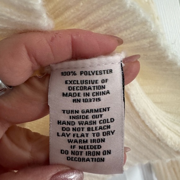 Nanette Lepore Women's Pointelle Cardigan Gold button color- cream size XS - Picture 6 of 8